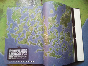 Das Kapitel über die Fanorischen Inseln wird mit einer zweiseitigen Karte des Archipels eingeleitet.