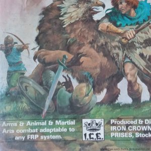 Zu sehen ist ein Ausschnitt der Titelseite des Arms Law & Claw Law der 2nd Edition (Rolemaster II).