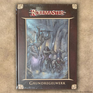 Schlachtszene auf dem Titelbild des Rolemaster Grundregelwerks: Orks treten gegen eine Heldengruppe an.