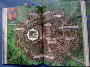 Diese Pen-and-Paper Map zeigt die Stadt Alianvar eines Waldvolks in den dichten Wäldern Dagorthans.