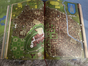 Im Format DIN A3 zeigt DAS BUCH DER KÖNIGREICHE die Karte der Hauptstadt Teros.