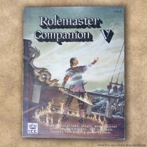 Die Aufnahme stellt dir die Titelseite des Companion V der Rolemaster 2nd Edition vor.